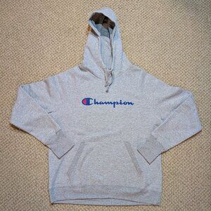 Champion Kids Hoodie Youth Medium Gray Pullover Sweatshirt
